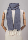 Foxford Navy Herringbone Scarf