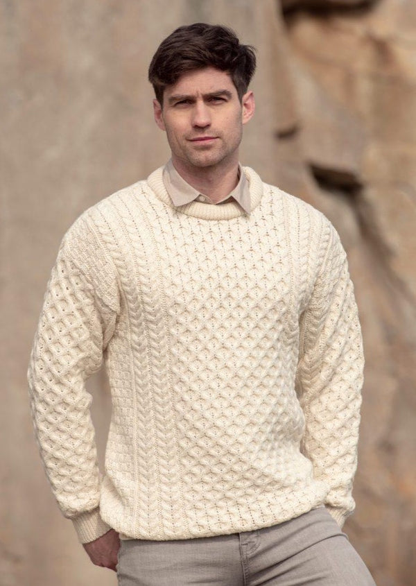 Aran Natural Merino Wool Sweater
