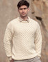 Aran Crew Neck Merino Sweater | Natural