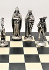 Mullingar Pewter Chess Set with Board | Medieval
