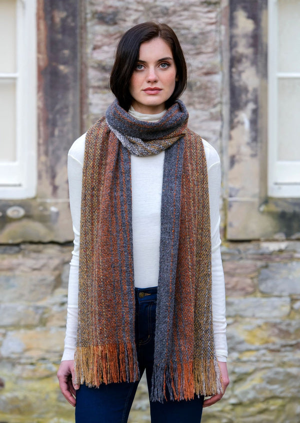 Mucros Orange Rust Islander Scarf