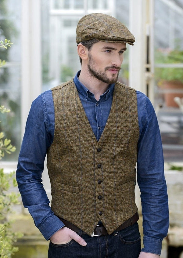 Mucros Brown Tweed Waistcoat