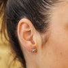 Stud Star Fish Earrings With Aqua Swarovski® Crystals