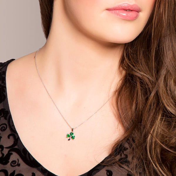 Silver Shamrock Necklace
