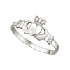 14K White Gold Mini Claddagh Ring