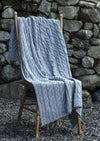 Aran Supersoft Blanket | Ocean Grey