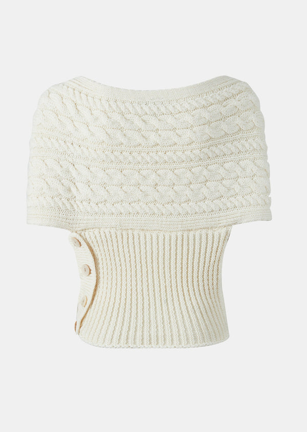 Aran Crossover Wrap | Natural