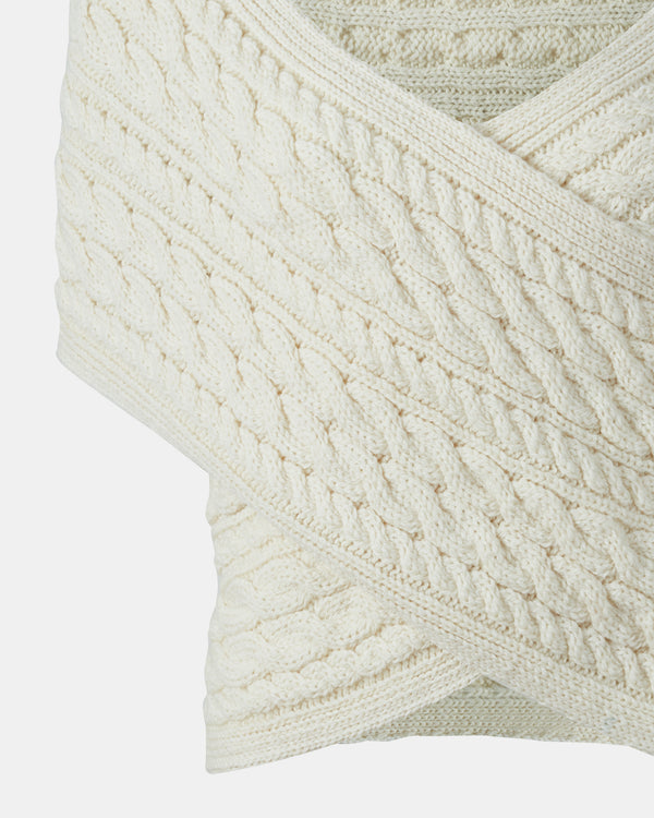 Aran Crossover Wrap | Natural