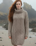 Aran Cowl Neck Dress | Oatmeal