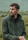 Aran Woollen Mills Hand Knit Cardigan | Green