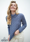 Aran Crafted Denim Crew Neck Sweater