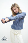 Aran Crafted Denim Crew Neck Sweater