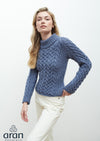 Aran Crafted Denim Crew Neck Sweater