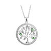 Solvar Sterling Silver Crystal Illusion Tree Of Life Pendant