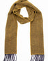 Cashmere Merino Scarf | Mustard Navy Herringbone