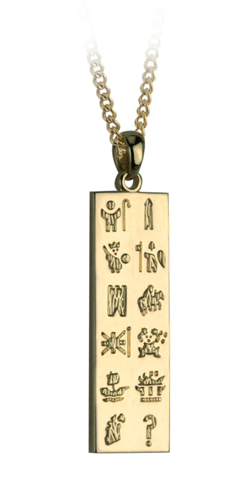 Solvar History of Ireland 14K Small Ingot Pendant S4664