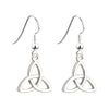 Solvar Rhodium Trinity Knot Drop Earrings S33330