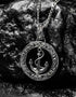 Sterling Silver Men’s Black Onyx Celtic Anchor Necklace