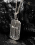 Large Sterling Silver Men’s Celtic Cross Dog Tag Necklace