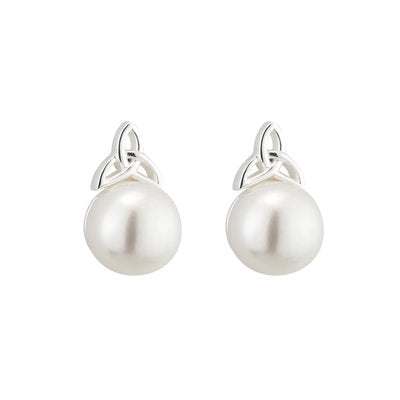 Sterling Silver Fresh Water Pearl Earrings & Necklace Trinity Set