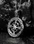 Black Onyx Sterling Silver Men’s Celtic Compass North Star Necklace