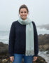Foxford Cashmere Scarf | Sage & White