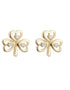 14K Diamond Shamrock Earrings