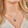 Marcasite Shamrock Connemara Marble Pendant