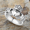 Solvar Silver Gents Celtic Claddagh Ring 