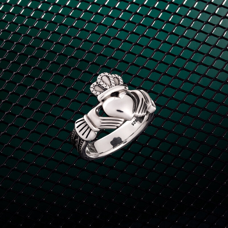 Men's Heavy Celtic Claddagh Ring