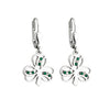 Crystal Shamrock Drop Earrings