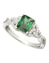 Sterling Silver Green Trinity Knot Ring