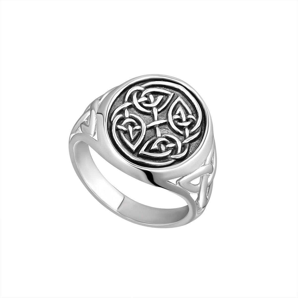 Men's Silver Celtic Knot Signet Ring