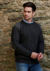 Aran Crafts Crew Neck Tweed Sweater