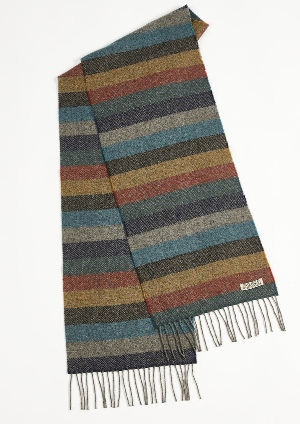 Foxford Lambswool Armada stripe scarf