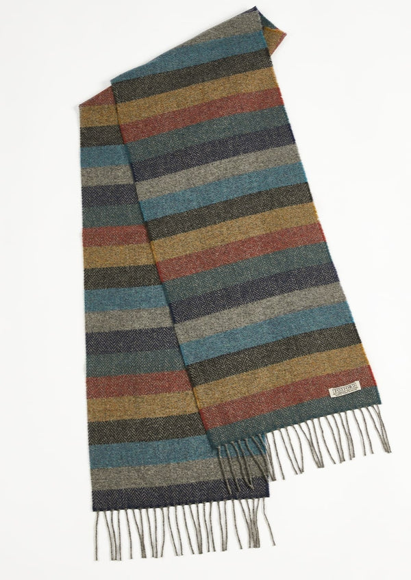Foxford Lambswool Armada stripe scarf