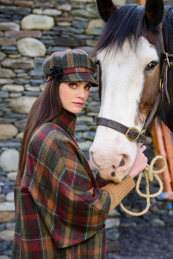 Mucros Rust Orange Newsboy Cap