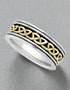 Gents Celtic Gold Silver Band