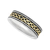 Solvar Ladies Celtic Silver Gold Band s21074