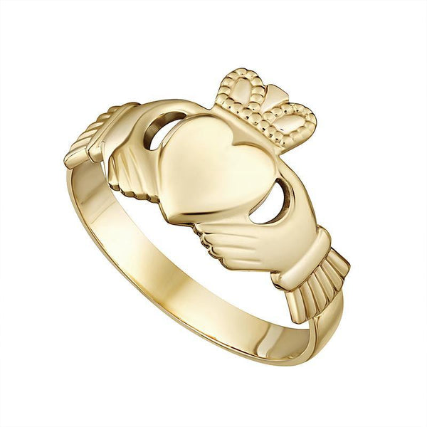 10K Gold Gents Claddagh Ring
