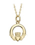 14K Gold Claddagh Medium Pendant