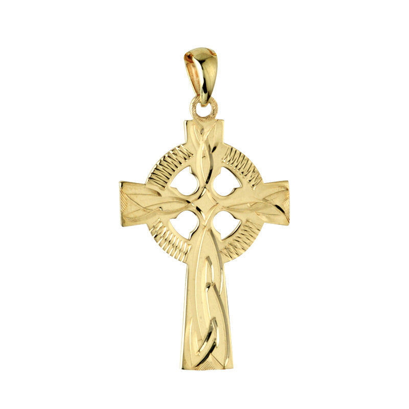 14k Celtic Cross Charm