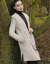 Shawl Hooded Aran Cardigan | Oatmeal