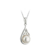 Sterling Silver Fresh Water Pearl Earrings & Necklace Trinity Set