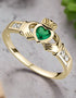 Gold Emerald Claddagh Ring | New In