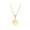 14K Gold Small Shamrock Necklace