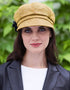 Mucros Ladies Mustard Newsboy Cap