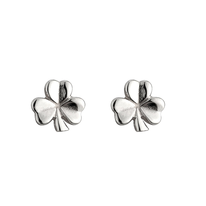 Solvar Sterling Silver Shamrock Stud Earrings S3094