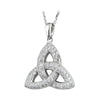14k White Gold Diamond Trinity Knot Necklace
