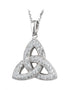 14k White Gold Diamond Trinity Knot Necklace-BLACK FRIDAY SPECIAL